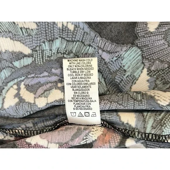 MSK Womens Multicolor Floral Cold Shoulder Bell Sleeve Knee Length Shift Dress L - Picture 10 of 10